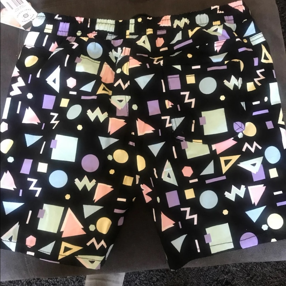 Raw yarn print shorts